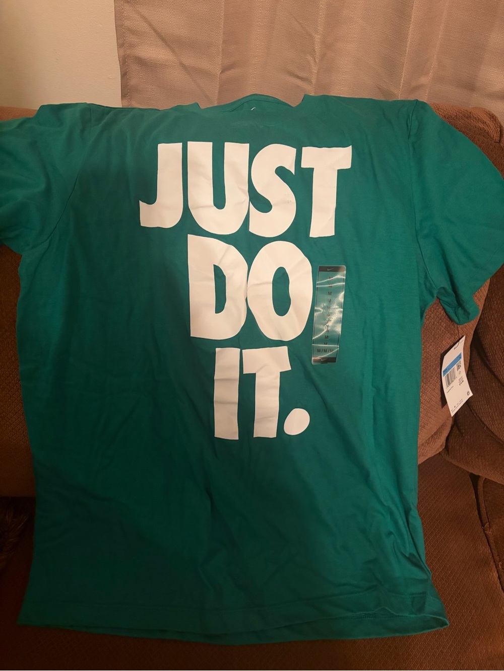 Nike Men’s Teal Graphic 'Just Do It.' Short Sleeve Tee